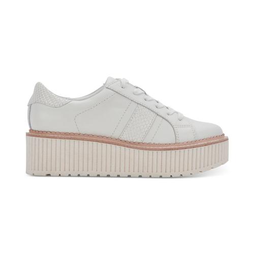 8 M - White , Dolce Vita Women's Tiger Lace-Up Platform Sneakers