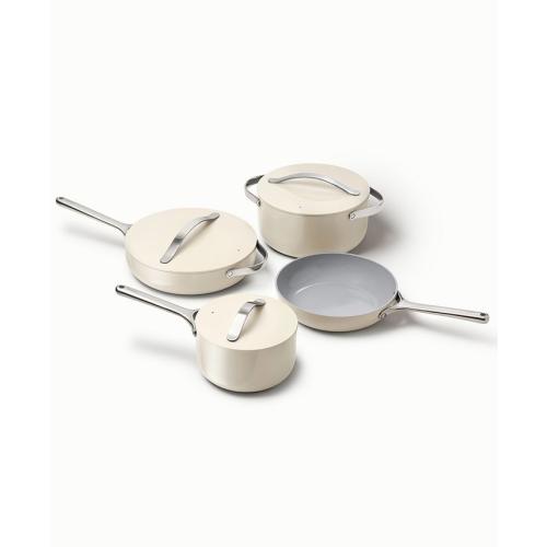 Caraway Non-Stick Ceramic 12 Piece Cookware Set - Tan/Beige