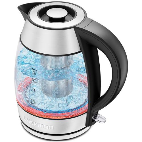 Chefman 1.8L Stay Hot Electric Kettle with Tea Infuser ‼️has mild stains ‼️