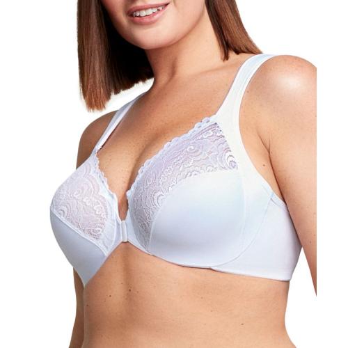 Women's Full Figure Plus Size Wonderwire Front Close Bra 1245 - White