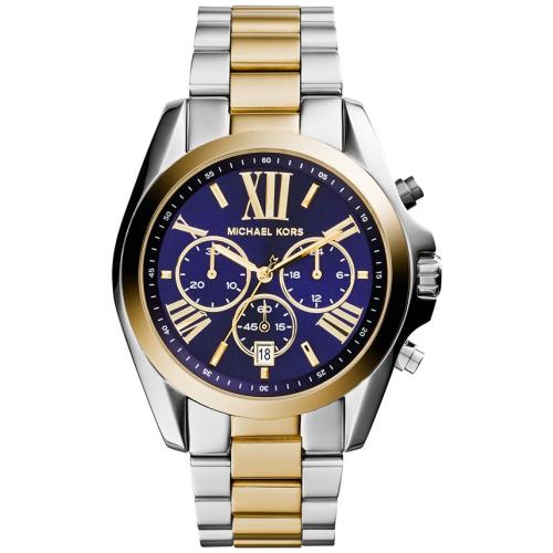 Michael Kors Women’s Chronograph Bradshaw Two-Tone Stainless Steel Bracelet Watch 43mm MK5976