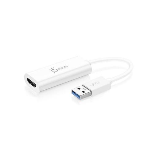 j5create JUA254 USB 2.0 HDMI Display Adapter - White