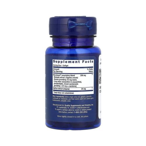 Life Extension MacuGuard Ocular Support with Saffron - 60 Softgels - 60 Count