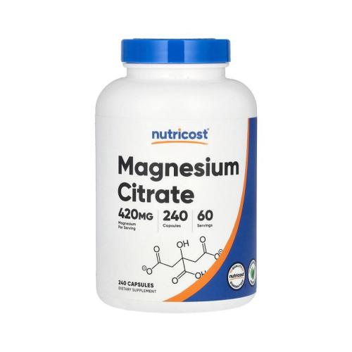Nutricost Magnesium Citrate 420 mg - 240 Capsules (105 mg per Capsule) - 240 Count