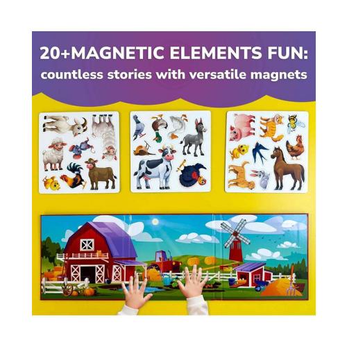 QUOKKA Travel Magnetic Puzzles – 20 Pcs Fun Travel Game Toy for Kids Ages 3-5 - Multi - 20