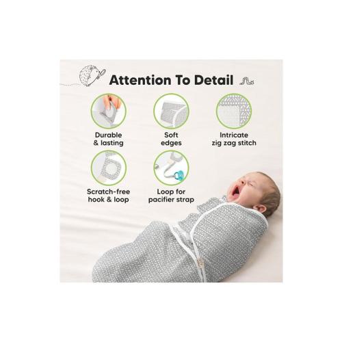 3pk Organic Swaddle Sleep Sacks with Knot Hats, Newborn 0-3 Months - Multi - ONE SIZE