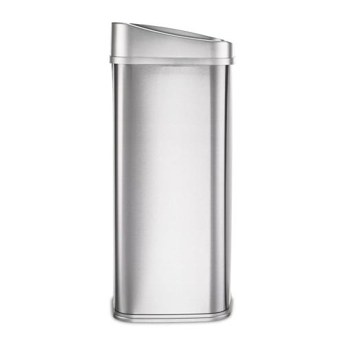 Nine Stars 13.2 Gallon Stainless Steel Sensor Trash Can with Silver Trim - Silver ( little sunken see the pictures )
