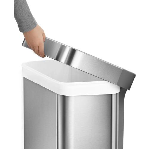 simplehuman Brushed Stainless Steel 45L Step Trash Can  - Silver
