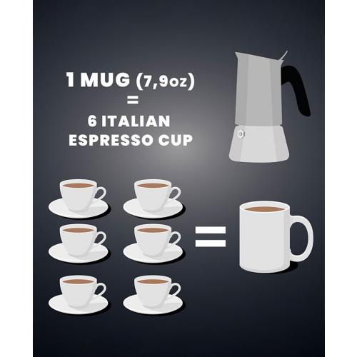 Venus 6 Cup Stainless Steel Coffeemaker - 7.9 oz - Gray