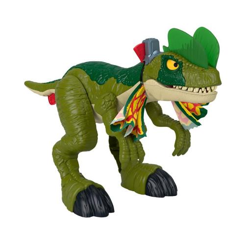Imaginext Jurassic World Thrash Attack Dilophosaurus Dinosaur Toy with Lights Sounds for Kids - Multi - No Size