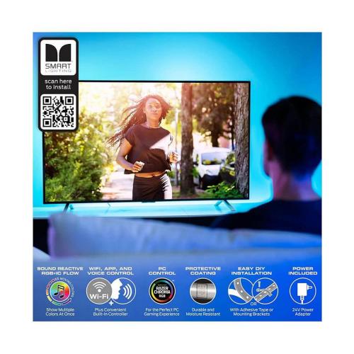 100Ft. Multi-Color Flow LED Light Strip - Gray