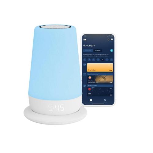 Hatch Rest  Baby & Kids Sound Machine 2nd Gen Child’s Night Light, Alarm Clock, Toddler Sleep Trainer, Time-to-Rise, White Noise, Bedtime Stories, Portable, Backup Battery (with Charging Base) - White