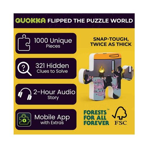 QUOKKA 1000 Piece Puzzle for Adults with Hidden Secrets & Audio Story - Multi - 1000 Pieces
