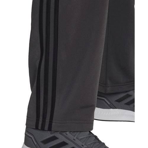 Size M adidas Men's Primegreen Essentials Warm-Up Open Hem 3-Stripes Track Pants - Gray
