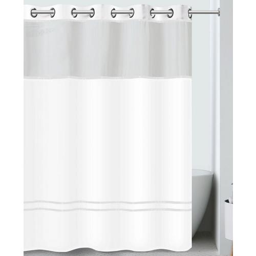 Hookless Escape Shower Curtain with Liner, 71 x 74 - White - Shower Curtain