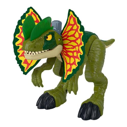 Imaginext Jurassic World Thrash Attack Dilophosaurus Dinosaur Toy with Lights Sounds for Kids - Multi - No Size