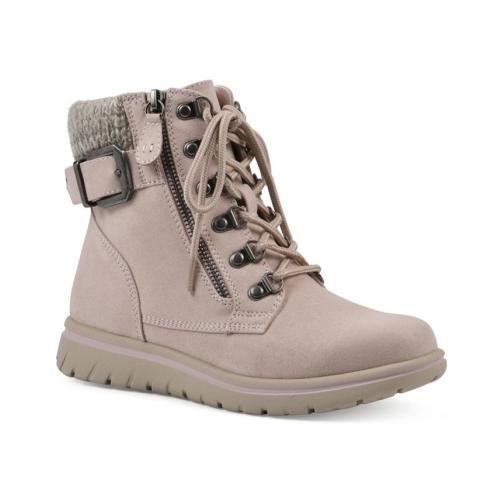 Cliffs by White Mountain Women's Hearty Lace-Up Hiker Booties - pale pink - size 6,5
