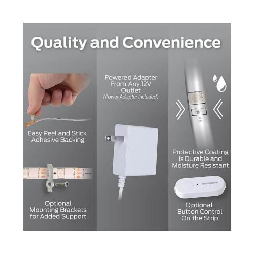 50Ft. Multi-Color LED Light Strip - Gray - 50