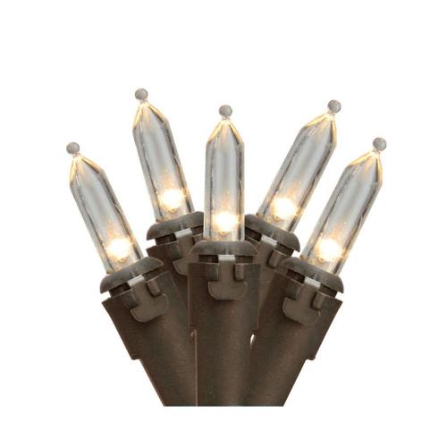 Northlight Set of 35 Warm White LED Mini Christmas Lights 4 Spacing - Brown Wire - Brown - NO SIZE