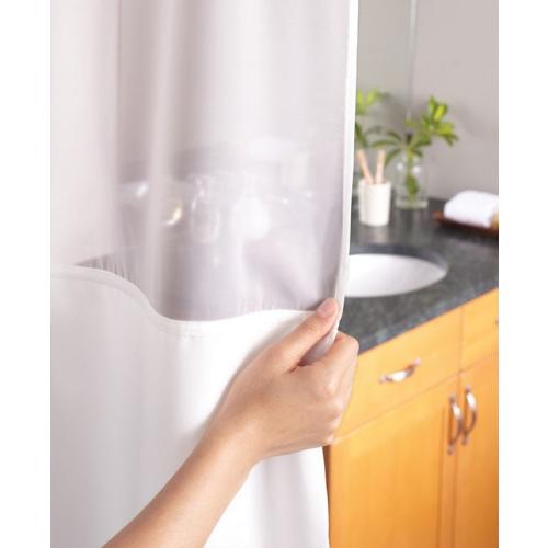 Hookless Escape Shower Curtain with Liner, 71 x 74 - White - Shower Curtain