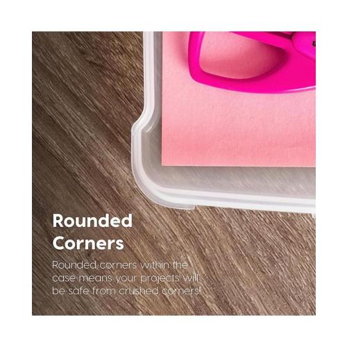 IRIS 6 Pack 8.5 x 11 Portable Project Case Container with Snap-Tight Latch, Clear - ONE SIZE