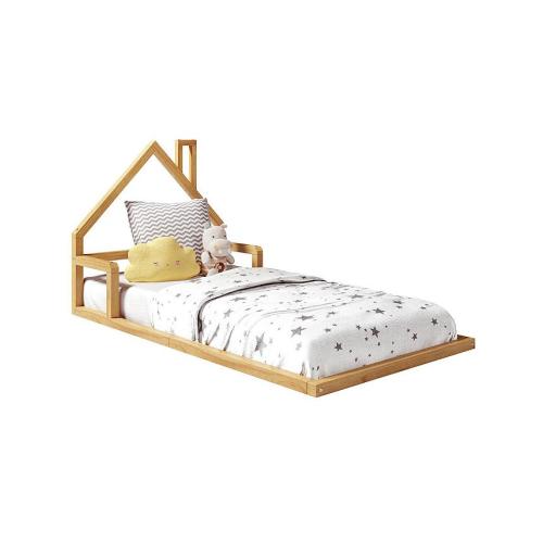 P'Kolino Casita House Twin Floor Bed - Tan/Beige - ONE SIZE