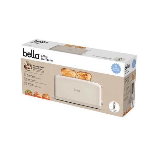 bella 2 Slice Slim Toaster - Tan/Beige