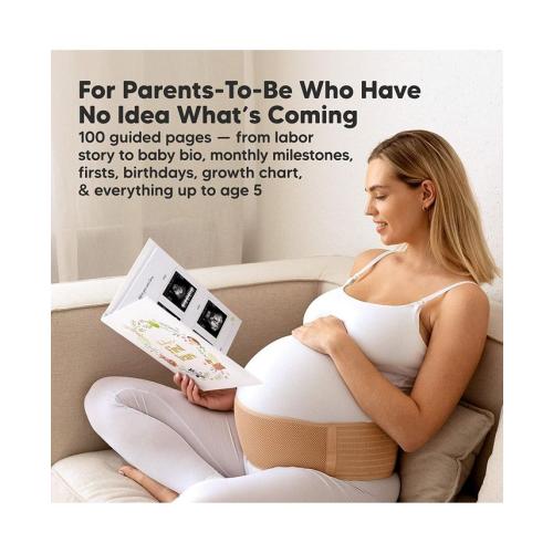 KeaBabies Baby Muse Memory Book Keepsake for Girl, Boy, First 5 Year Journal Milestone Book, 100 Beautiful Pages - White