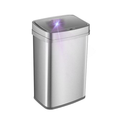 Ninestars Nova Series 13 Gallon Odor Elimating Automatic Kitchen Trash Can - Silver