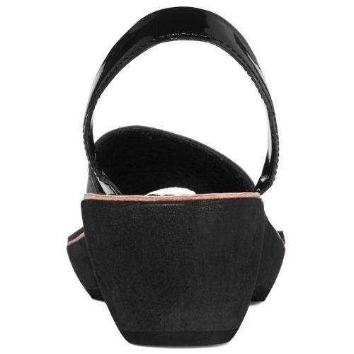 Size 7.5M Color Black Kenneth Cole Reaction Women's Fine Glass Wedge Sandals - Black - 7.5M