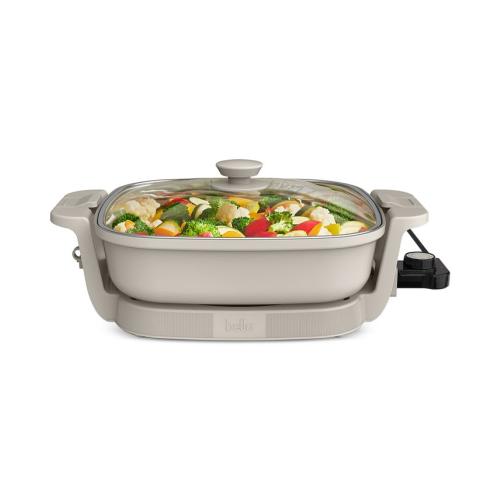 Bella 12 x 12 Make and Take Electric Skillet - Ivory/Cream