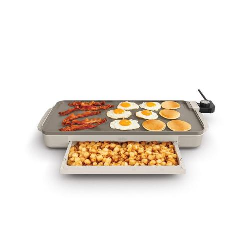 Bella 10 x 20 Electric Griddle with Warming Tray - Tan/Beige - No Size
