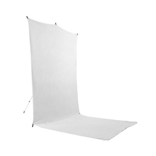 Savage 5x12' White Background Floor Extended Backdrop Travel Kit (water damage on case not product)