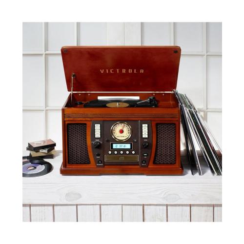 Victrola Aviator Signature Bluetooth Record Player, Mahogany - 1