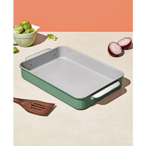 Caraway Non-Stick Ceramic Brownie Pan with Handles - Green