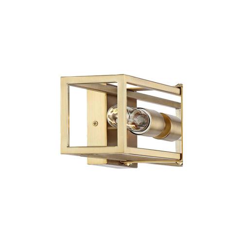 Fabrian Modern Wall Sconce Lighting Warm Brass Hardwired 18 3/4 High 2-Light Fixture Rectangular Open Frame for Bedroom Bathroom Bedside Living Room Home Hallway Dining Kitchen - Possini Euro Design - Gold