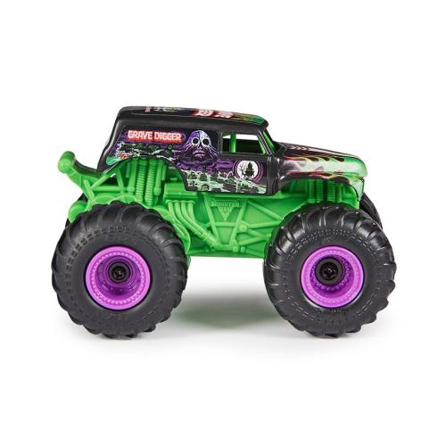 Monster Jam, Grave Digger Remote Control Monster Truck 1:64 Scale, Includes Ramp, RC Cars - Multi