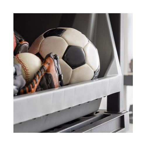 IRIS USA Medium Stackable Storage Bins Open Front, Heavy Duty Garage Organization, Gray 3Pack