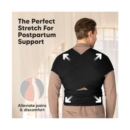 Original Baby Wraps Carrier, Baby Sling Carrier, Stretchy Infant Carrier for Newborn, Toddler - Black - No Size