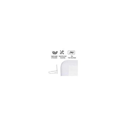 Dream On Me Lightweight Mesh Security Adjustable Bed Rail Double Pack - White - NO SIZE