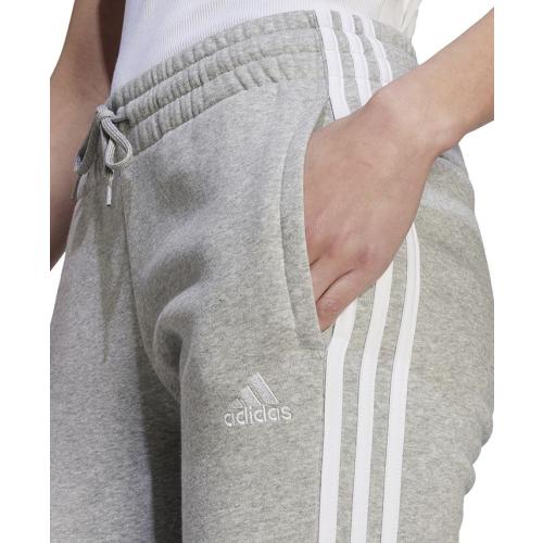 SIZE MEDIUM.  adidas Women's 3-Stripe Cotton Fleece Sweatpant Jogger - Gray - M
