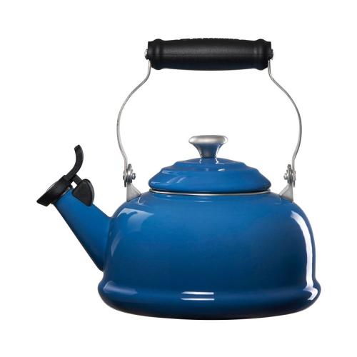 Le Creuset 1.7 Quart Enamel on Steel Whistling Tea Kettle - Blue - 1.7 Quart