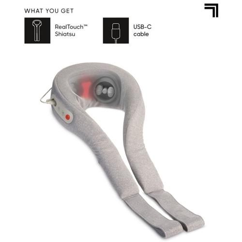 Sharper Image RealTouch Shiatsu Neck Travel Massager - Gray