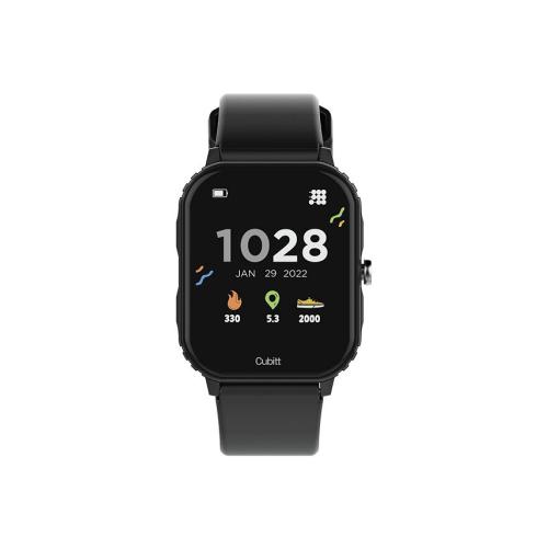 Cubitt Teens Smart watch / Fitness Tracker Rubber Strap for Boys and Girls - Black