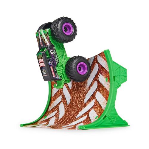 Monster Jam, Grave Digger Remote Control Monster Truck 1:64 Scale, Includes Ramp, RC Cars - Multi