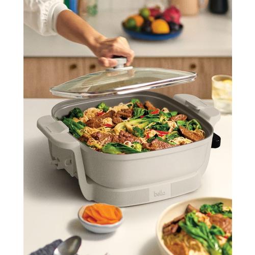 Bella 12 x 12 Make and Take Electric Skillet - Ivory/Cream