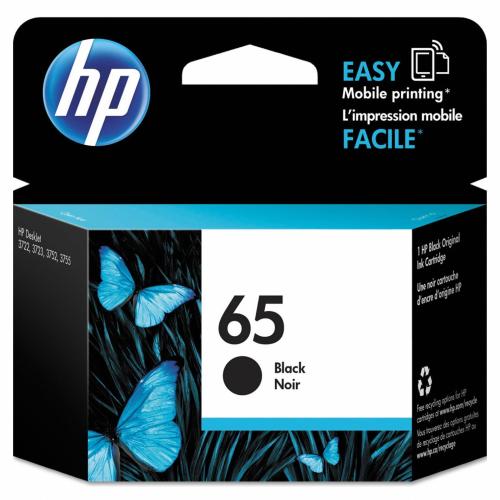 HP Ink/Ink Cartridge: Compatible with 100/2655/3755/5055, Black, 65, Black
