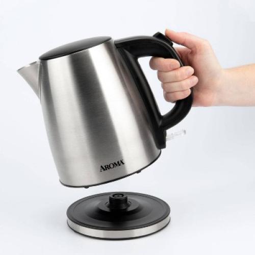 Aroma 1L Electric Water Kettle - Stainless Steel