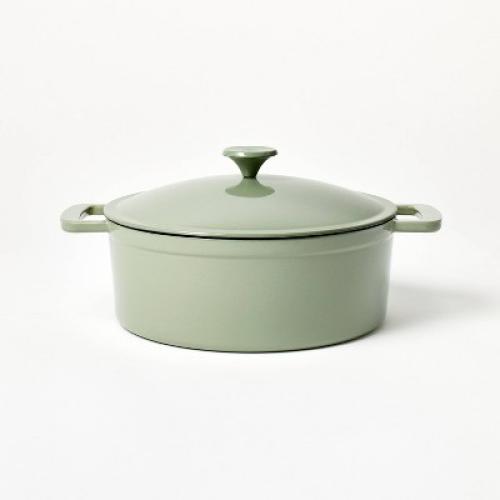 5.5qt Enamel Dutch Oven Sage Green - Figmint™