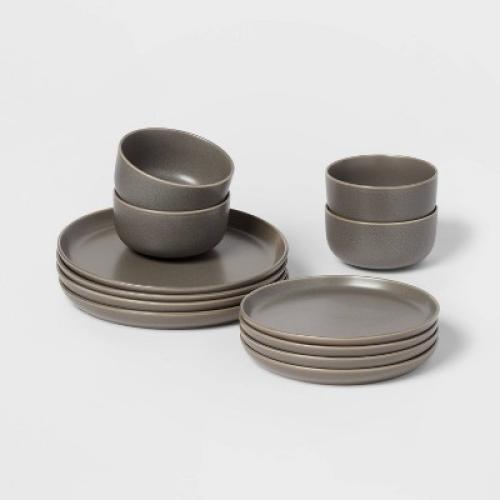 10pc Stoneware Tilley Dinnerware Set Bronze - Threshold™